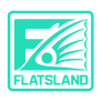 Flatsland Clothing Company LLC - Fin Squared Vinyl Decals - 7" - Stickers