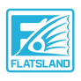 Flatsland Clothing Company LLC - Fin Squared Vinyl Decals - 7" - Stickers