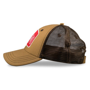 Flatsland Clothing Company LLC - Red Tails Rising Trucker Hat - Brown - Hats