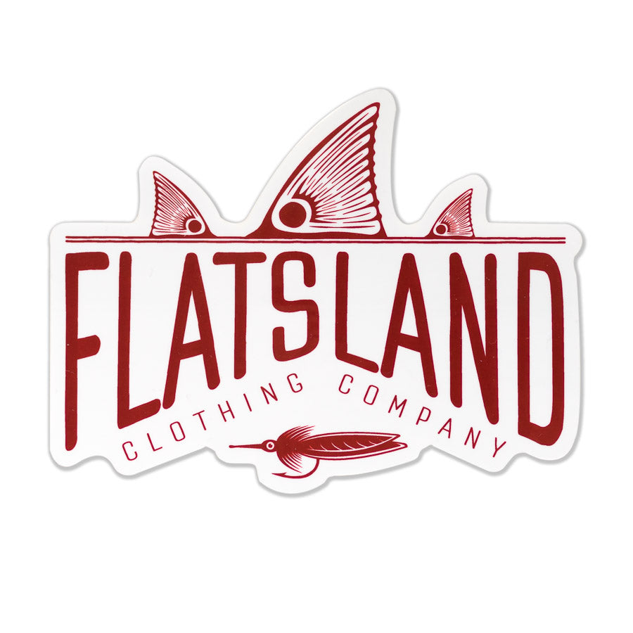 FLATSLAND Red Tails Rising Redfish Sticker – Flatsland Clothing Co.