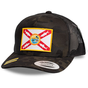 Flatsland Clothing Company LLC - Home Sweet Flats V.2 Trucker Hat - MULTICAM® Black Camo - Hats